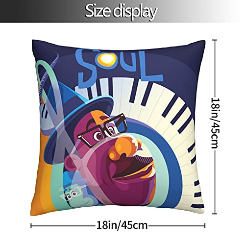 Soul Throw Pillow Cases Standard Size Both Sides Print Zipper Pillow Covers 18"X18"-Cushion Case For Sofa Bedroom Car Decor Gift #TOP7