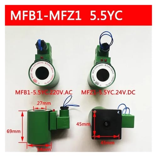 Bobine d'électrovanne hydraulique 27mm MFZ1 électroaimant de rechange AC220V - 3