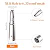 KUOQIY 2 PCS 3-Pin XLR to 6.35mm Adapter, XLR Male to 1/4" Female Audio Microphone Adapter, for Microphones Audio Equipment Mixers #1