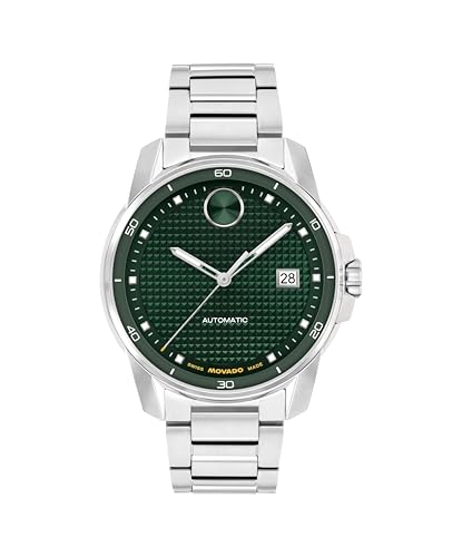 Movado Bold Verso Men’s Automatic Watch – 41 mm Case, Stainless Steel Bracelet, Self-Winding, Elegant Design, Gift for Him