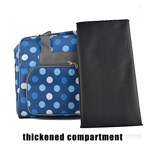 Yicbor Sewing Machine Carrying Case Carry Tote/Bag Assortment Large Capacity Oxford Fabric Cloth Storage Bags With Pockets And Handles For Most Standard Singer,Brother,Janome (Blue) #TOP2