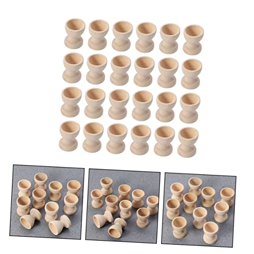 TOPBATHY 0 STK Eierschale aus Holz Hasenspielzeug für Kaninchen Hühnereierbecher Kinder eierbecher Ostern eierbecher Esstisch Holztablett Eierständer aus Holz Halter für Ei Schreibtisch – Bild 3