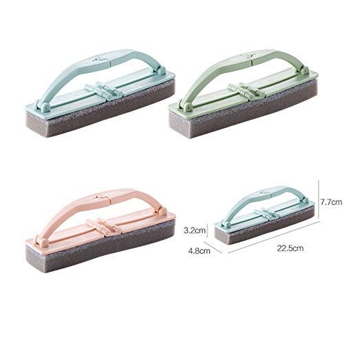Cmjlbm 2Pcs Folding Bathroom Sponge Brush With Handles Tile, Shower Bathtub Scrubber Glass Cleaning Brush Household Cleaning Supplies For Kitchen (Blue) #TOP5