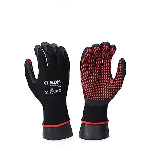 Guante Industria Metalúrgica Nylon/Lycra Recubierto De Nitrilo Talla 8 Edm