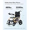 Durable Electric Wheelchairs for Adults, Foldable Lightweight Motorized Wheelchair, All-Terrain Power Wheel Chair, Robust Frame, Powerful Performance, Compact Folding Convenience