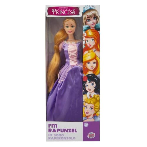Grandi Giochi GG03003 Princess Raperonzolo Bambola, 30 Cm