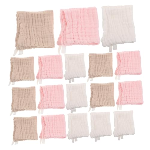 Carrés de coton lavable Homoyoyo pour visage de bébé en lot de 18 pièces de 25x25 cm