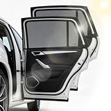 Protector Solar Coche Bebé, 2 Piezas Parasoles Universales para Ventanas de Coche, Elásticos y Transpirables, Protección UV, Aptos para la Mayoría de Vehículos