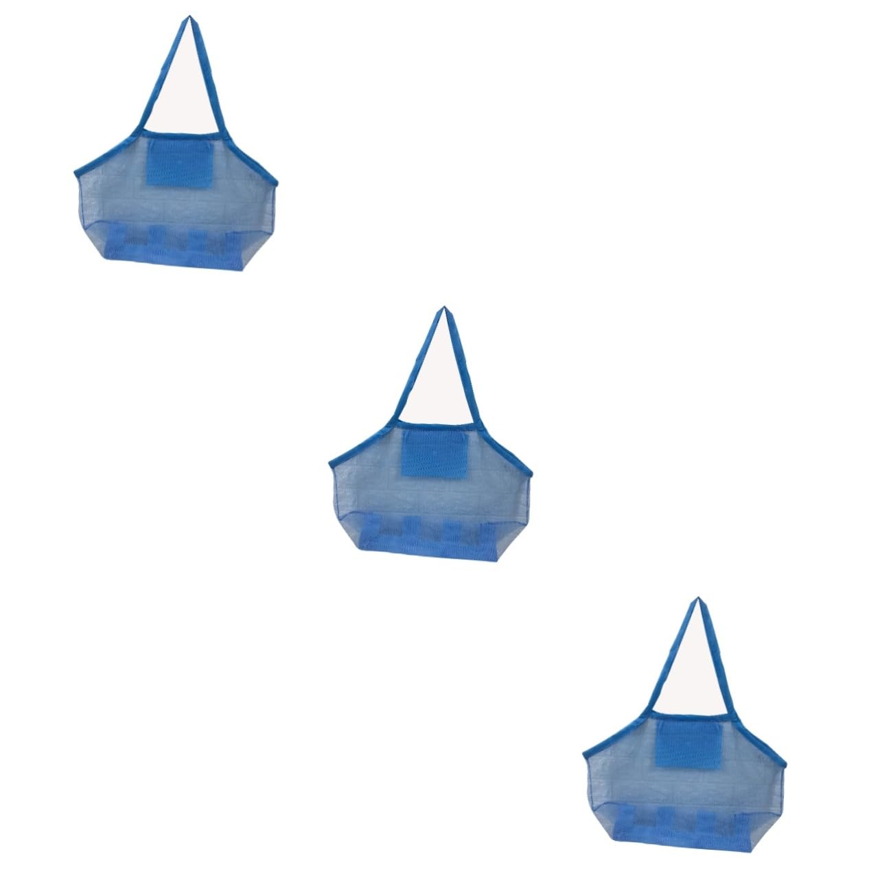 SOIMISS 3piezas Bolsa De Playa De Malla Para Niño Niña Tote Portátil Para Juguetes Para Actividades Al Aire Azul Oscuro y Aleatorio
