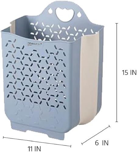 Miniatura 2 de Cestas plegables de plástico para lavandería. Cesta de almacenamiento para colgar en la pared. Contenedor de almacenamiento multifunción impermeable