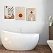 Mid Century Wall Art Boho - Minimalist Botanical Canvas Pictures Modern Bohemian Canvas Prints Wall Decor Neutral Abstract Artwork Living Room Bedroom Bathroom Kitchen Office 12