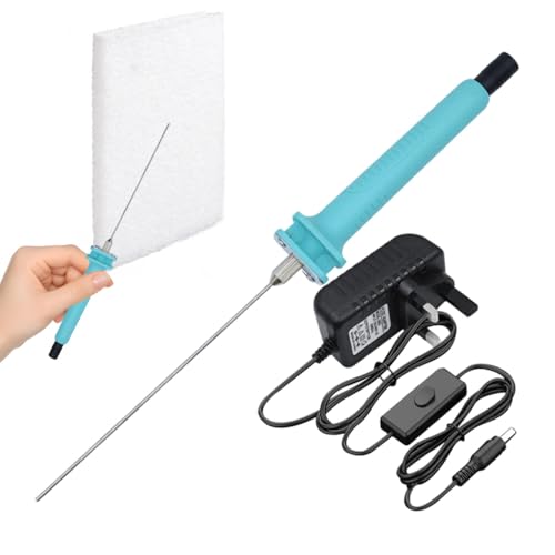 DAJASD Coupe-Mousse Électrique, 100-240 V 27W 15 CM Coupeur De Polystyrène, Découpe Polystyrène, Coupe Polystyrène Fil Chaud, Stylo De Coupe Polystyrène Fil Chaud, Pour Couper Les Bords, EU