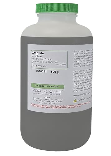 Innovating Science - Graphite Powder, 500g - Lab Grade Carbon for Electrochemistry, Spectroscopy, Energy Storage, and Catalysis
