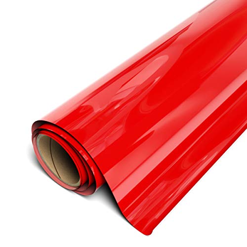 Siser EasyWeed Stretch Matte HTV 11.8"x5yd Roll - Iron on Heat Transfer Vinyl (Bright Red) by Siser - Used condition - US$22.71