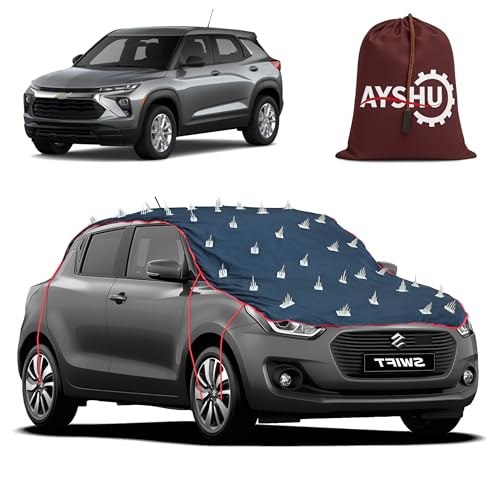 Image of AYSHU Water-Resistant Spike Car Cover for Chevrolet Trailblazer - Protects from Dogs, Monkeys, Dust, Sunlight & UV - Full Roof Universal Fit