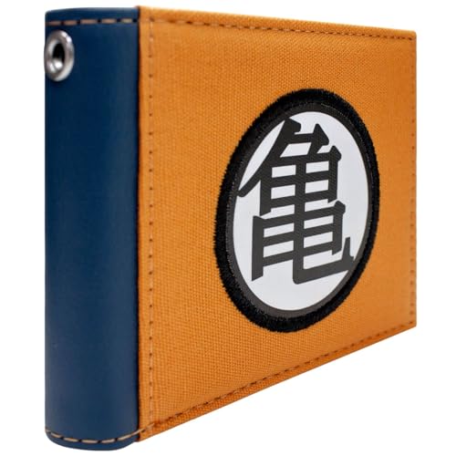 PocketGear DB-Z Emblème du Maître Tortue Géniale Artiste Martial Portefeuille Bi-Fold ID & Porte-Cartes, Orange