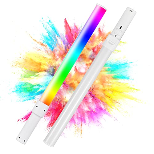 Image of Andoer D2 RGB Photography Light, LED Tube Light 2500K /5500K /8500K Dimmable 7 Colorful Light Effects Built-in Battery for Vlog Live Streaming Product Portrait Photography, White