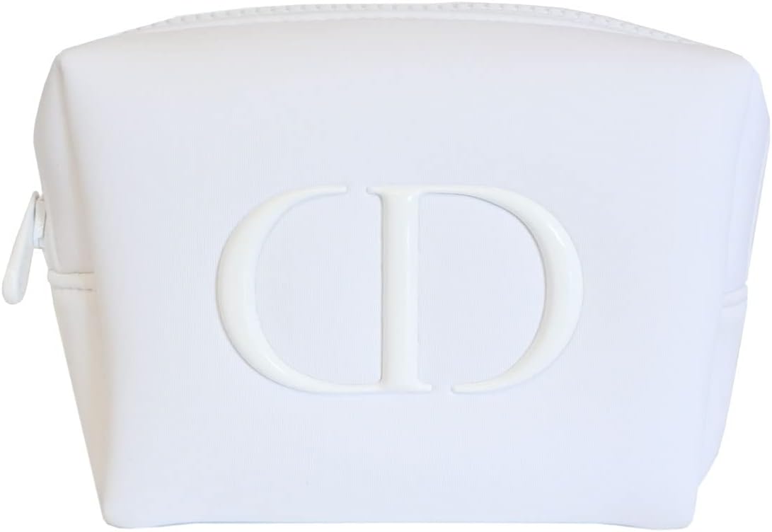 Dior Beauty Pouch Trinket Case、CDロゴ、白、ふわふわ、正方形、メイク、化粧品、化粧品、ブランド、クリスマス、ハロウィーン、バレンタインデー、誕生日プレゼント、リターン、かわいいポーチ、かわいいブランドポーチ、グレー