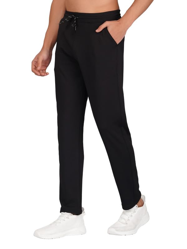 Image of Lycra Polyster Track Pant for Men || Regular Fit Sport Lower for Mens & Boys || Multipurpose Use for Jogging, Running, Gym, Sports, Nightwear || 1 Extra Sefety Chain Pocket for Mobile & Wallet