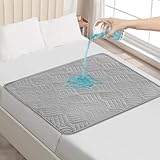 Photo Gallery dujuike assorbente per incontinenza lavabile con ali, coprimaterasso impermeabile, lenzuolo assorbente riutilizzabile per incontinenza e pipì a letto, fondo antiscivolo (grigio chiaro, 2pcs(90×135cm)) Photo Gallery dujuike assorbente per incontinenza lavabile con ali, coprimaterasso impermeabile, lenzuolo assorbente riutilizzabile per incontinenza e pipì a letto, fondo antiscivolo (grigio chiaro, 2pcs(90×135cm))