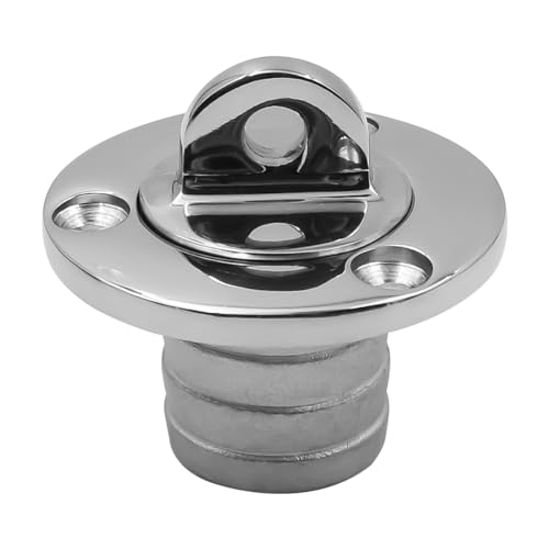 ZONADAH Boat Drain Plug with Screws 316 Stainless Marine Boat Deck Pull Handle Outlet Thumb Twist Plug Transom Drain Plug for Kayak