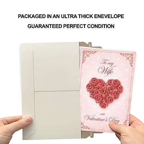 Wife Valentine's Day Card | Prime Greetings | Made In America | Eco-Friendly | Thick Card Stock With Premium Envelope 5In X 7.75In | Packaged In Protective Mailer #TOP4