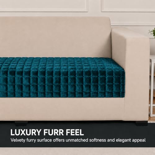 Image of STITCHNEST 'Haven Soft Series' 2 Seater Sofa Cover |Premium Velvet Fabric, Washable & Durable Furniture Cover for Modern Living Rooms