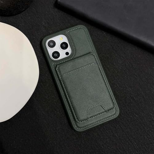 Étui portefeuille iPhone 11 Pro Max en cuir : ne perdez plus vos cartes - Vert