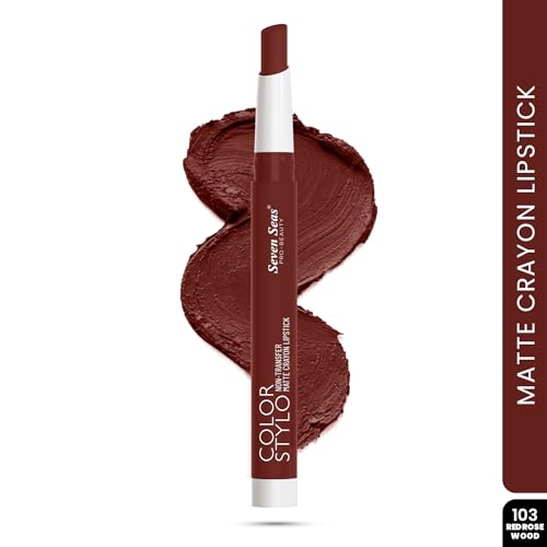 Image of Seven Seas Color Stylo NonTransfer Matte Lipstick | Matte Finish Lip Crayon | Waterproof | Long Lasting | Lasts Up to 24 hours (Red Rosewood)