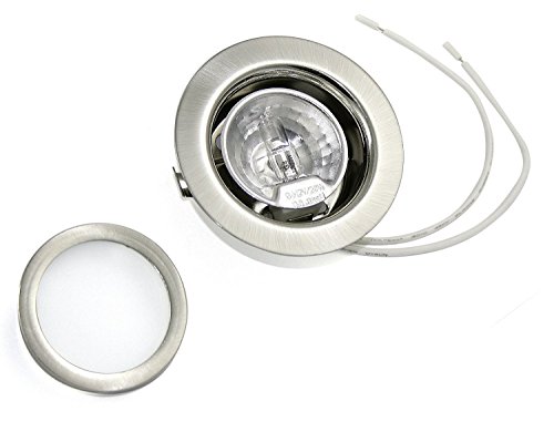 Set di 3 lampade alogene da incasso per mobili, in...