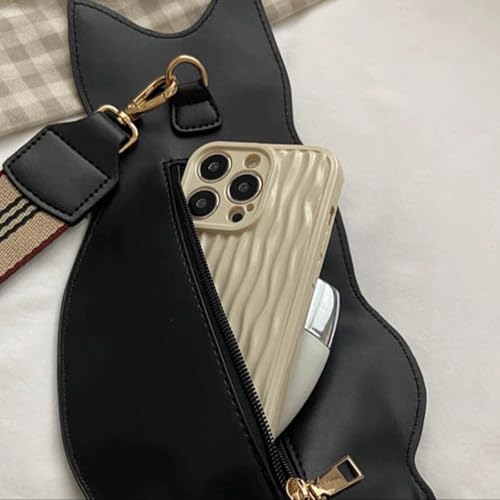 Halloween Purses for Women Novelty Halloween Black Cat Purse Belt Sling Bags Chest Crossbody Shoulder Bag4
