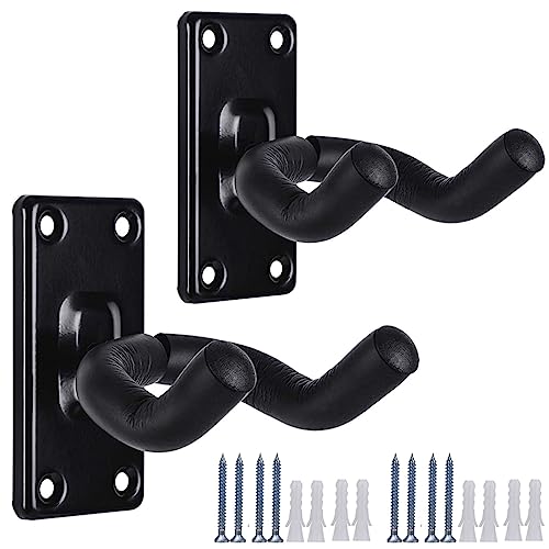 WOGOD Guitar Wall Mount Hanger Hook Holder Stand 2 Pack Guitar Hangers Hooks for Acoustic Electric...
