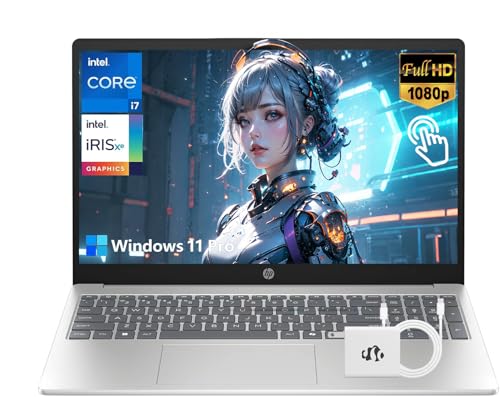 HP 15.6' FHD Touchscreen i7 Laptop, 32GB RAM 1TB SSD Intel 10-Core i7-1355U (Up to 5GHz, Beats Core 7 160U), Intel Iris Xe Graphics, Private Webcam, Win 11 Pro, W/Accessorry, for Business and Gaming