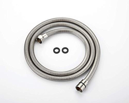 TRIPHIL Updated Version 4.5" Handheld Showerhead Replacement with 59 Inches Hand Held Shower Hose Stainless Steel Metal Sleeve Tube Brass Connectors Brushed Nickel Sealed with PVD, Satin Nickel