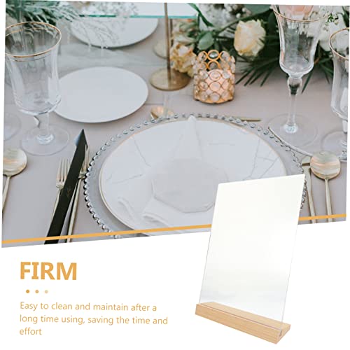 GLEAVI Table Note Holder Menu Stand Acrylic Photo Holder Advertising Bracket Display Board Strong Base Easy to Clean and Comfortable