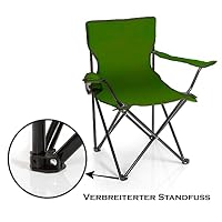 BigDean 2X Faltstuhl GRÜN Campingstuhl Anglerstuhl mit Getränkehalter – Ansicht 6