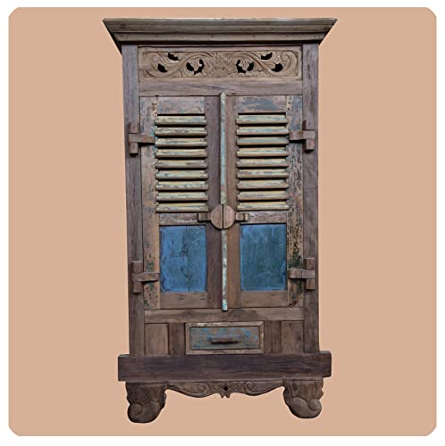 Ubud Armoire haute en bois recyclé I Mod 1 I Armoire en teck recyclé