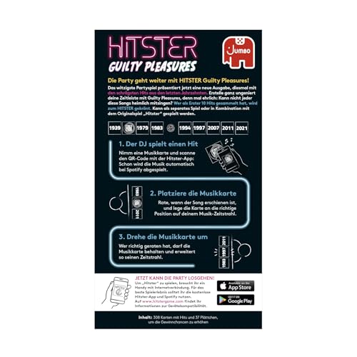 Jumbo 1110100378 Hitster - Guilty Pleasures, Multi-Colour, Mehrfarbig, 120 mm x 78 mm x 207 mm - Image 4