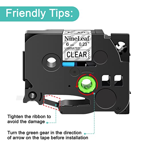 Nineleaf 3 Pack Compatible For Brother Tze-111 Tze111 Tz-111 Tz111 Label Tape 6Mm 1/4' Black On Clear Standard Laminated Labeling Work With P-Touch Pt-D210 Ptd400Ad Pth110 Pt-D600 Label Maker #TOP2