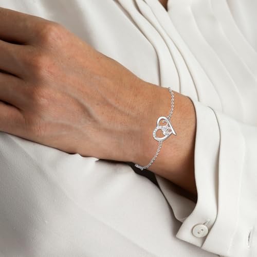 Opal Bracelet Anklet 925 Sterling Silver Adjustable Opal Turquoise Moonstone Bracelets for Women Opal Heart Bracelet Jewelry Gift for Birthday Christmas4