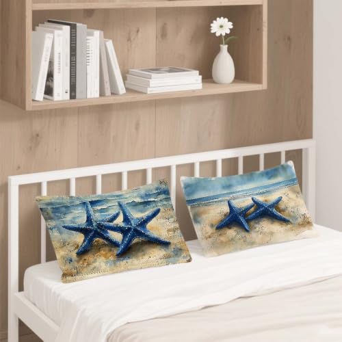 Coussin extérieur imperméable 50x80 cm lavable et déperlant bleu marine - 5