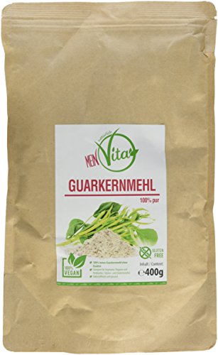 MeinVita Guarkernmehl, 100% reines, Nährstoffreich und gesund, Vegan, 400 g Cover