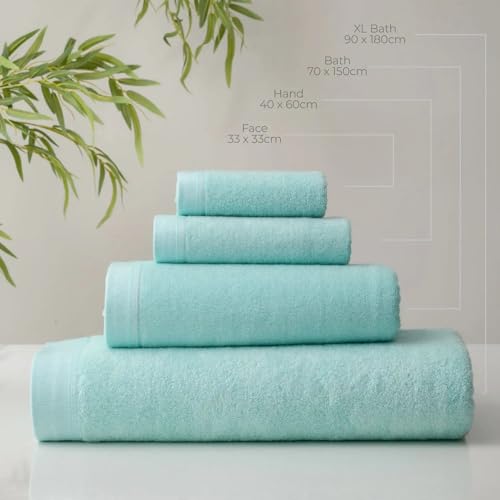 Image of Spread Spain Bamboo Towels for Bath, Towels for Bath Large Size, Bamboo Bath Towel High Absorbent & Soft, 360 GSM, 4pc Set Bath Towel for Men /Women