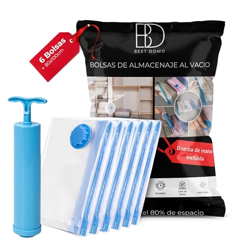 Bolsas para guardar ropa al vacío reduce el espacio de almacenaje armarios viajes mudanza edredones mantas y ropa de cama, duraderas reutilizables uso con aspiradora y bomba con cierre hermético