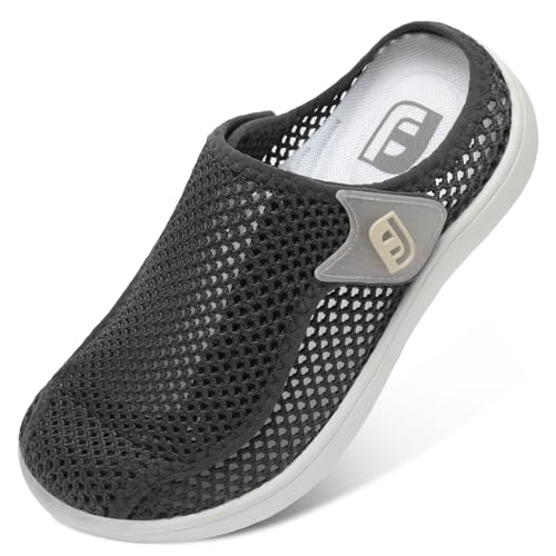 JOINFREE Slippers for Women Adjustable Indoor House Shoes, Wide Width Diabetic Home Shoes Comfy Non Slip Breathable Slippers for Edema, Swollen Feet, Elderly, Pregnancy