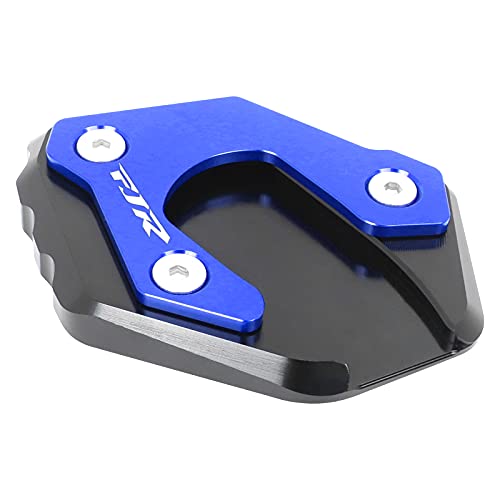 SeitenstäNder Verbreiterung Seitenständer vergrößern Kickstand Fit for Yamaha FJR1300 FJR 1300 2001-2019 Motorradzubehör Sidestand Extension Pad Supportplatte Motorrad SeitenstäNder Unterlage(Blue)