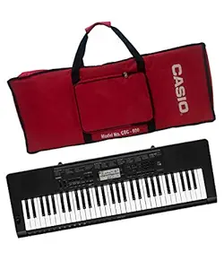 Casio CTK-3500.61-Key Touch Sensitive Portable Keyboard with Carry Case (Red)