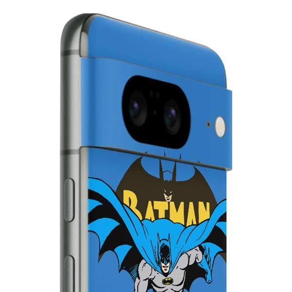 Skinit Decal Phone Skin Compatible with Google Pixel 8 - Officially Licensed DC Comics Batman Vintage Action Pose Design