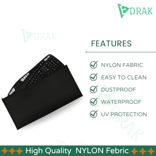 Image of EDRAK Keyboard Dust Productive Bag Case Sleeve Pouch for UniversalKeyboard, Logitech /Razer /Das /Havit /Apple Magic Keyboard Protector, Wireless /Wire Computer /Gaming PCKeyboard Dust Cover KC1(Black)