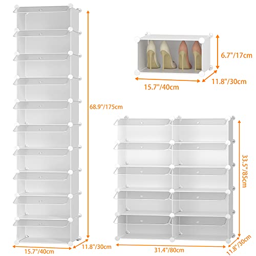 Variante de HOMIDEC zapatero 10 niveles 20 pares transparente estrecho